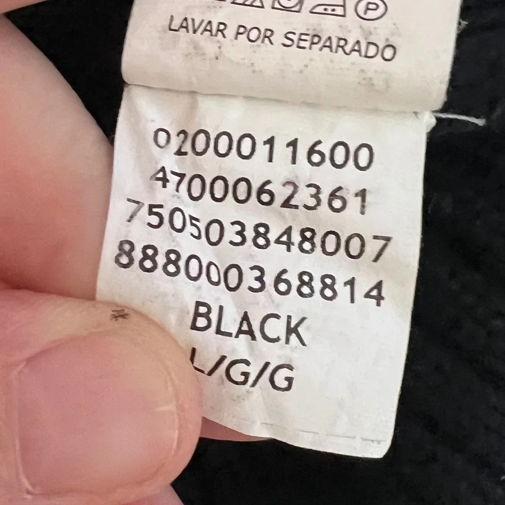 Chaps Mens Size Large Black Crewneck Sweater Crest Logo Long Sleeve Cotton - Picture 11 of 11